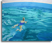 Jenifer swimming I 24 x 20ins (60 x 50cm)